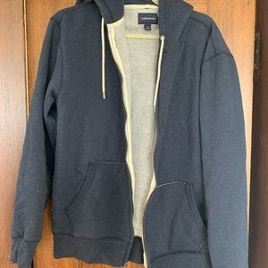 J.Crew Full Zip Up Hooded Sweatshirt (Navy)